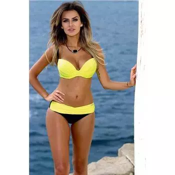 Push Up Бикини Купальники Женский Купальник Бикини Женская Пляжная Одежда Набор Купальный Костюм Купальники S