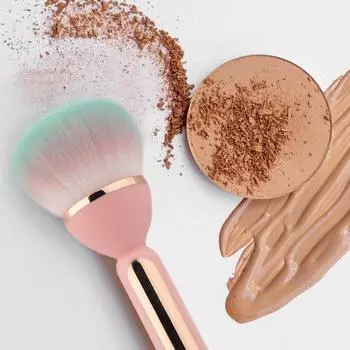 Пушистая кисть для макияжа, большие румяна для основы, профессиональная кисть для макияжа, контурная кисть для консилера, маленькая кисть для румян с лампочкой жёлтый