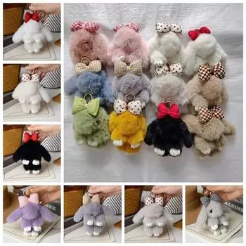 Пушистая кукла Play Dead Rabbit, модный брелок из меха кролика, брелок Pluff Bunny, подруга style 15