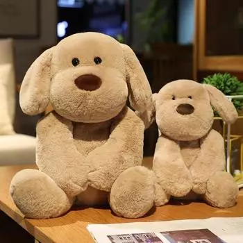 Пушистая кукла-собака из молока, плюшевая мягкая кукла-щенок, плюшевые игрушки в виде коричневого щенка на Рождество Dog
