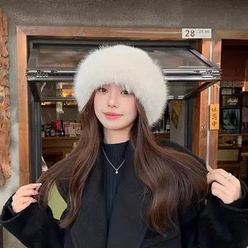 Пушистая меховая рыбацкая шапка для женщин, зимняя плюшевая защитная шапка для ушей, ветрозащитный теплый головной убор, модные женские панамы, кепки One Size