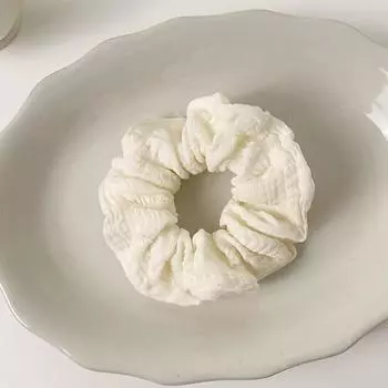 Пушистая плиссированная резинка для волос в виде толстой кишки для женщин, высокий конский хвост, эластичное большое кольцо для волос, женский французский головной убор