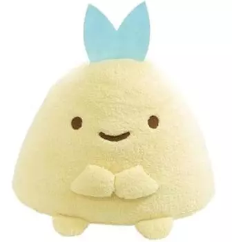 Пушистая плюшевая игрушка Sumikko Gurashi XL Премиум с хвостом Аджифураи