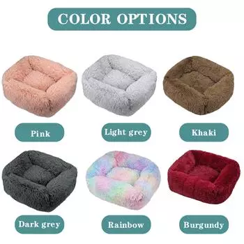 Пушистая плюшевая кровать для домашних животных, стеганое одеяло, спальный мешок, подушка для объятий, удобное гнездо для домашних животных для маленьких и средних размеров S светло-серый