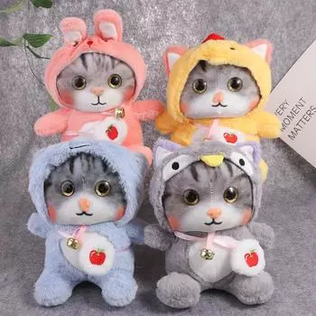 Пушистая подушка для животных Умиротворяющая кукла Мягкая игрушка-зверь Мягкая игрушка-кошка Плюшевая кукла Мягкая игрушка-кошка синий