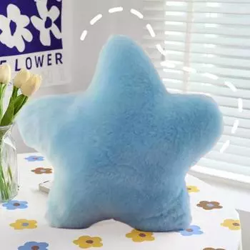 Пушистая подушка со звездой, мягкий пушистый дизайн, полипропиленовая хлопковая подушка с уникальной яркой атмосферой, подушка для украшения дома фиолетовый