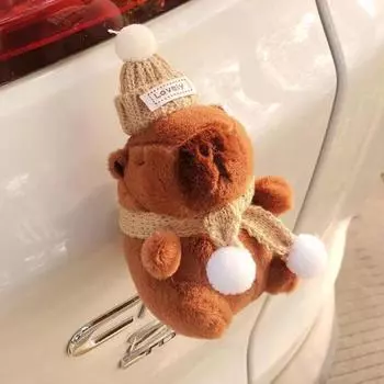 Пушистая подвеска Capibara Car Tail, имитация быстросъемной куклы, украшение для мотоцикла Style B