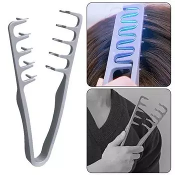 Пушистая расческа для укладки волнами увеличивает объем массаж кожи головы пушистая расческа для укладки волос инструмент для выпрямления волос для всех типов волос серый