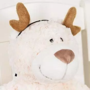 Пушистая рождественская повязка на голову Рудольф Partypang, коричневая