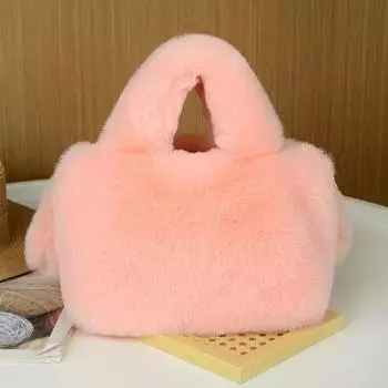 Пушистая сумка через плечо с цепочкой из мультфильма «Собака с большими глазами», мягкая плюшевая сумка через плечо для женщин и девочек, милая плюшевая сумка хаки