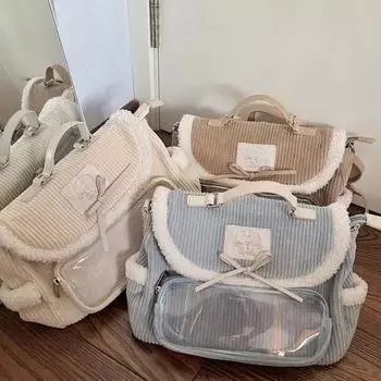 Пушистая сумка Eta Коричневый Коричневый