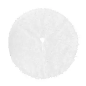 Пушистая юбка для рождественской елки из искусственного меха, белый плюшевый коврик-основа для рождественской елки для украшения рождественской вечеринки S