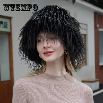 Пушистая зимняя шапка из искусственного меха, однотонные толстые плюшевые казачьи шапки, элегантные утепленные пушистые шапки для женщин ONE SIZE