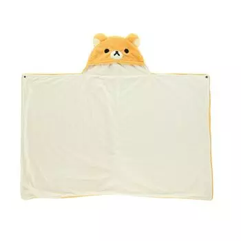 Одеяло Rilakkuma 06 с капюшоном, пушистое, высота 70 см, ширина 110 см, включая одеяло [Marushin], часть прибл.. (не капюшон)