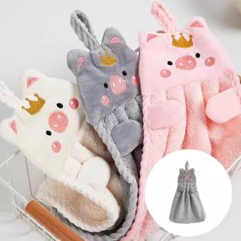 Пушистое, простое в установке, с ремешком, износостойкое, симпатичное, подвесное полотенце для гостиничного ремешка синий