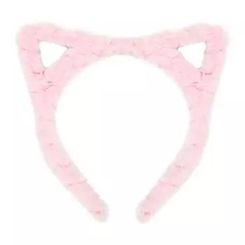 Пушистые кошачьи ушки ободок Хэллоуин косплей кошка женская повязка для волос, черный белый розовый хаки
