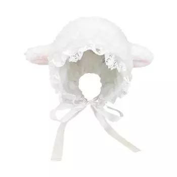 Пушистые костюмные шапки, рождественский подарок, теплая, мягкая, милая шляпа-ведро для косплея с ягненком, теплая зимняя шапка на открытом воздухе one size бежевый