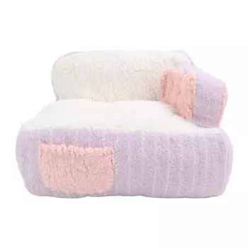 Пушистый диван-кровать для кошек, съемный моющийся чехол, мягкий, уютный, для сна домашних животных, для щенков, маленьких собак, фиолетовый фиолетовый