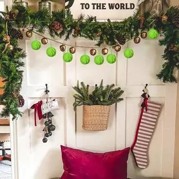 Пушистый елочный шар, плюшевый подвесной шар, украшение, однотонный праздничный декор, безделушки, пушистый шар для новогодней елки, каминные полки 1pc розовый