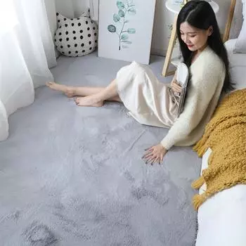 Пушистый ковер для гостиной, скандинавский ковер с низким ворсом, детская спальня, напольные ковры, прикроватная тумбочка, домашний декор, ковер из кораллового флиса 40X60cm