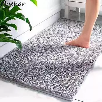 Пушистый ковер для гостиной, спальни, кухни, ванной комнаты, впитывающий нескользящий коврик из шенилла, твердый, простой, повседневный, удобный 40-60cm