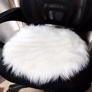 Пушистый круглый искусственный мех для комнаты, искусственный плюшевый коврик для спальни, коврики из искусственной овчины темно-коричневого