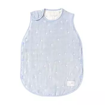 Пушистый марлевый спальный халат для малышей, цвет: голубой, 22251044 [10 месяцев] (6-слойная марля) порошок синий