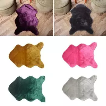 Пушистый Мех Геометрический Диван Ковер Ковер Коврик Гостиная Спальня Декор золотистый