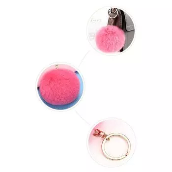 Пушистый меховой помпон брелок мягкий искусственный цветной кроличий мех мяч автомобильный брелок помпон брелки держатель для ключей женская сумка кулон