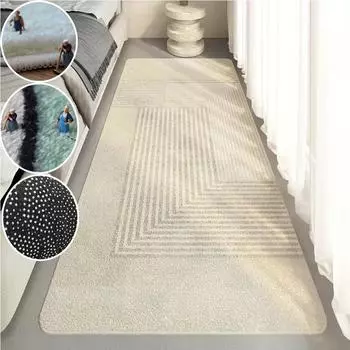 Пушистый мягкий коврик для спальни, прикроватный коврик с скандинавскими цветами для детской комнаты, журнального столика, гостиной, нескользящий коврик для домашнего декора, длинный напольный коврик 40x120CM