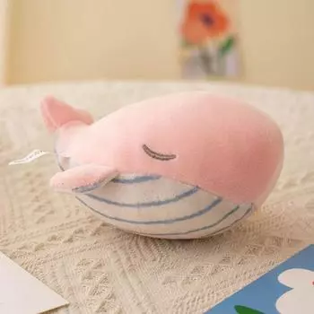 Пушистый плюшевый кит брелок ПП хлопок кит плюшевая игрушка животное кит маленький кулон подарок на день рождения