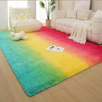 Пушистый плюшевый ковер с узором «тай-дай», сплошной мохнатый ковер для спальни, гостиной, ванной комнаты, милый мягкий коврик для пола с длинным ворсом, пушистое украшение 50x200cm кларет/белый