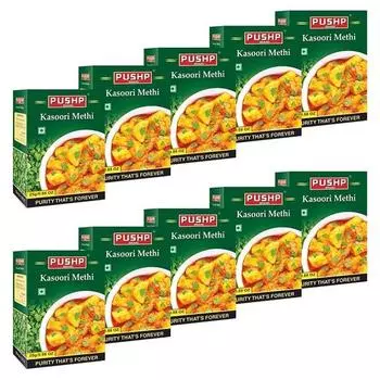 Pushp Brand Kasuri Methi Box (Упаковка 1, 25 г) (Пакет из 10)