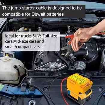 Пусковые кабели Автомобильные аксессуары для Makita Milwaukee 18 В 20 В литий-ионный аккумулятор 11AWG Адаптер для запуска автомобиля Автоматический кабель-усилитель