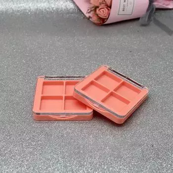 Пустая 4-секционная палетка теней для век для макияжа своими руками Прозрачная помада Румяна Прессованная коробка прозрачный