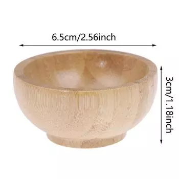 Пустая бамбуковая миска для маски для лица с ложкой, косметические деревянные инструменты для масок, набор столовых приборов для макияжа