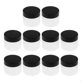 Пустая банка для домашних животных с крышкой. Прозрачные легкие штабелируемые кухонные канистры с широким горлышком и завинчивающейся крышкой для 10pcs 100ml