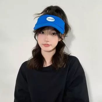 Пустая кепка детская летняя кепка с буквами бренда Tide, нишевая козырек от солнца, бейсболка без крыши, показывающая лицо, маленькая кепка с защитой от протечек Adjustable PLUvi empty roof жёлтый