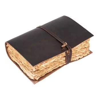 Пустая книга «Книга теней», винтажный дневник, 200 штук, антикварная бумага с краями 6 x 4 in коричневый