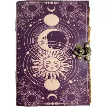 Пустая книга заклинаний журнала теней с застежкой-замком, винтажная кожа ручной работы 7 x 5 in