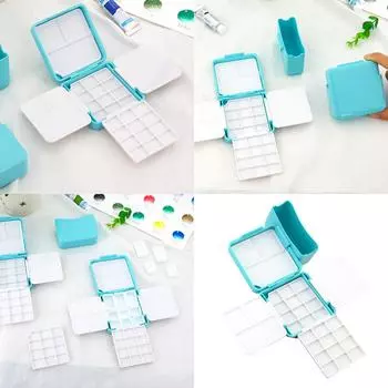 Пустая коробка для акварельной живописи с палитрой Палитра для акварельных красок Коробка для хранения акварельных пигментов для художников