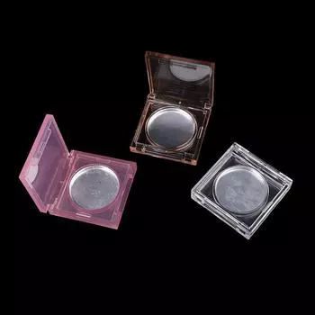 Пустая квадратная прозрачная коробка с одним отверстием, внутренний диаметр 36,3 мм, чехол для румян, коробка для консилера, коробка для замены косметики оранжевый