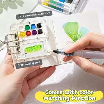 Пустая мини-палитра для акриловой акварели, переносная коробка для красок, дорожный лоток для рисования, принадлежности для рисования на природе для студентов A1