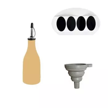 Пустая непрозрачная масленка Уменьшает окисление Контейнер для уксуса Кухонный соусник Кухонные аксессуары Yellow-Round