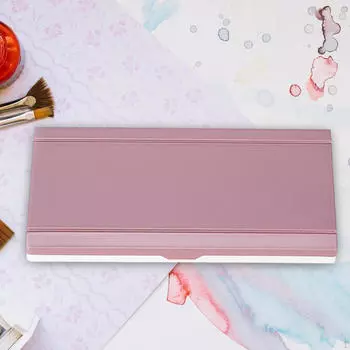 Пустая палитра для акварели, лоток для смешивания гуаши, коробка для хранения краски, акрил розовый