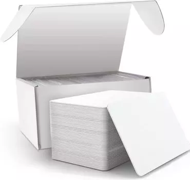 Пустая ПВХ-карта, белая простая пластиковая карта, стандартный размер JIS, карта CR80, белая карта 30 мил, принтер для печати удостоверений личности, идеально подходит для удостоверений личности, работает с удостоверениями личности