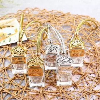 Пустая стеклянная бутылка, автомобильный подвесной парфюм, зеркало заднего вида, орнамент, освежитель воздуха для эфирных масел, диффузор, ароматизатор для стайлинга автомобилей