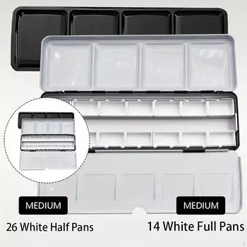 Пустая жестяная палитра для акварели с кюветами, раскладной кейс для красок для 26 Half Pans