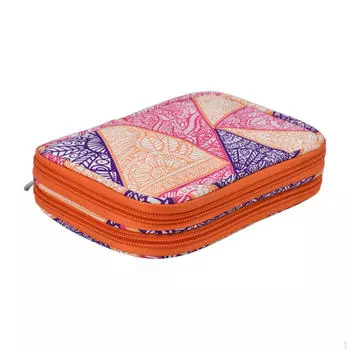 Пустой чехол для вязального крючка, держатель-органайзер для вязальных штифтов, DIY ремесло с застежкой-молнией, сумка для швейных инструментов