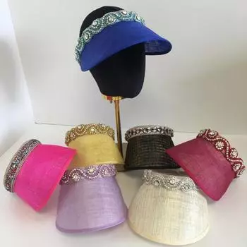 Пустой цилиндр из конопляной пряжи со стразами для пожилых людей, небольшой ароматный уличный солнцезащитный козырек, модная повседневная женская кепка с утиной кепкой